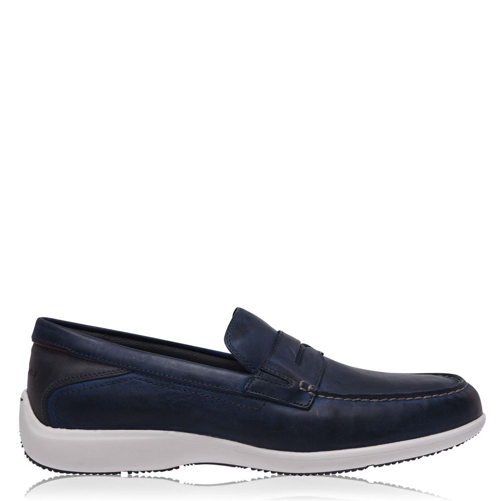 Rockport Men's Aiden Loafers - Blue - USA (3014QJCFL)